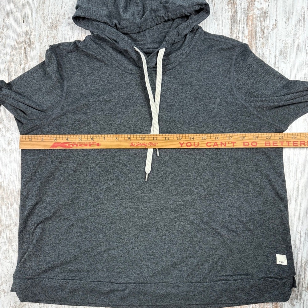 Vuori Halo Essential Hoodie Charcoal‎ Heather Gray DreamKnit Pullover Womens XL - Picture 6 of 7